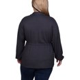 thumbnail image 3 of Plus Size Long Dolman Sleeve Drawstring-Waist Tunic Top, 3 of 3