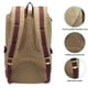 thumbnail image 3 of Mochila de viaje escolar KAUKKO para universidad flexible con portátil para 15 ", 22L (lienzo / Caqui) KAUKKO  EP5AApricot[2pcs], 3 of 5