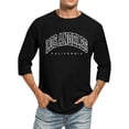 thumbnail image 1 of Xdzjlr Chemises pour Hommes Été Manches 3/4 Col Ras du Cou Couleur Dégradée Coupe Ajustée T-Shirts Hauts Mode T-Shirts pour Hommes,G, 1 of 4