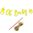 thumbnail image 1 of Guirnalda Oh Baby con purpurina dorada para baby shower, pancarta de papel para baby shower, decoración colgante para baby shower de niño y niña, decoración para cumpleaños y bautizo, 1 of 5