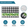 thumbnail image 6 of St. Patrick's Day Placemats Set of 6, Green Shamrock Grasses Black White Plaid Placemats for Dining Table, Place Mats for Kitchen Tabletop, Waterproof Wipeable Dining Table Mats Set, 6 of 9