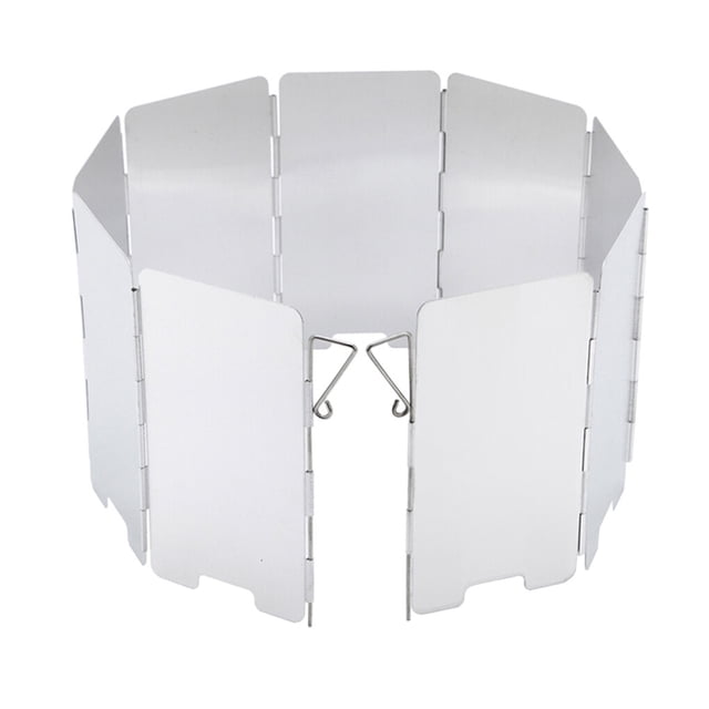 Toystoory Estufa de Escudo de viento Estructura plegable Pantalla a prueba de viento Accesorio protector Kits de desorden para acampar