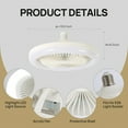 thumbnail image 2 of 30W LED Smart Fan Light, Enclosed Ceiling Fan with Remote Control, 3-Color Modes, 3-Level Wind, E26 Socket for Home, Living Room, Bedroom, 2 of 5