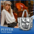 thumbnail image 6 of Kukuzhu Puffer Tote Bag, Soft Puffy Bags for Women Light Down Cotton Padded Quilted Tote Bag Quilted Carryall Purse, 6 of 6