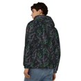thumbnail image 4 of Wukai Lavender Flowers Print Men's Zip-Up Hoodie,Fleece Full-Zip Hoodie for Men, Hooded Sweatshirt-X-Large, 4 of 5
