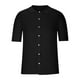 thumbnail image 4 of Playeras Elvqul Caballero Negro Casuales sin Estampado Manga Corta con Solapa, 4 of 6
