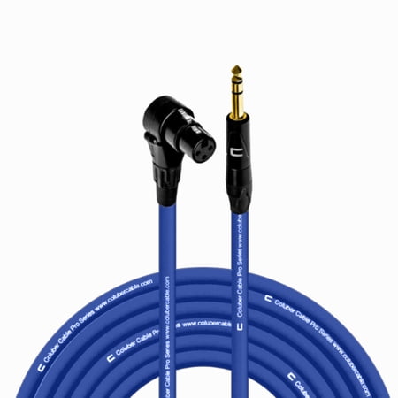 Coluber Cable Right Angle XLR Female to 1/4" TRS Male Pro 3-Pin Microphone