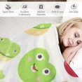 thumbnail image 3 of Orinice Cute Frog Face Blanket Bakery Reptile Frog Sweet Dessert Banana Ice Cream Cake Jam Bread Gift Blanket Ladies Soft Flannel Blanket Bed Sofa Sofa, 3 of 6