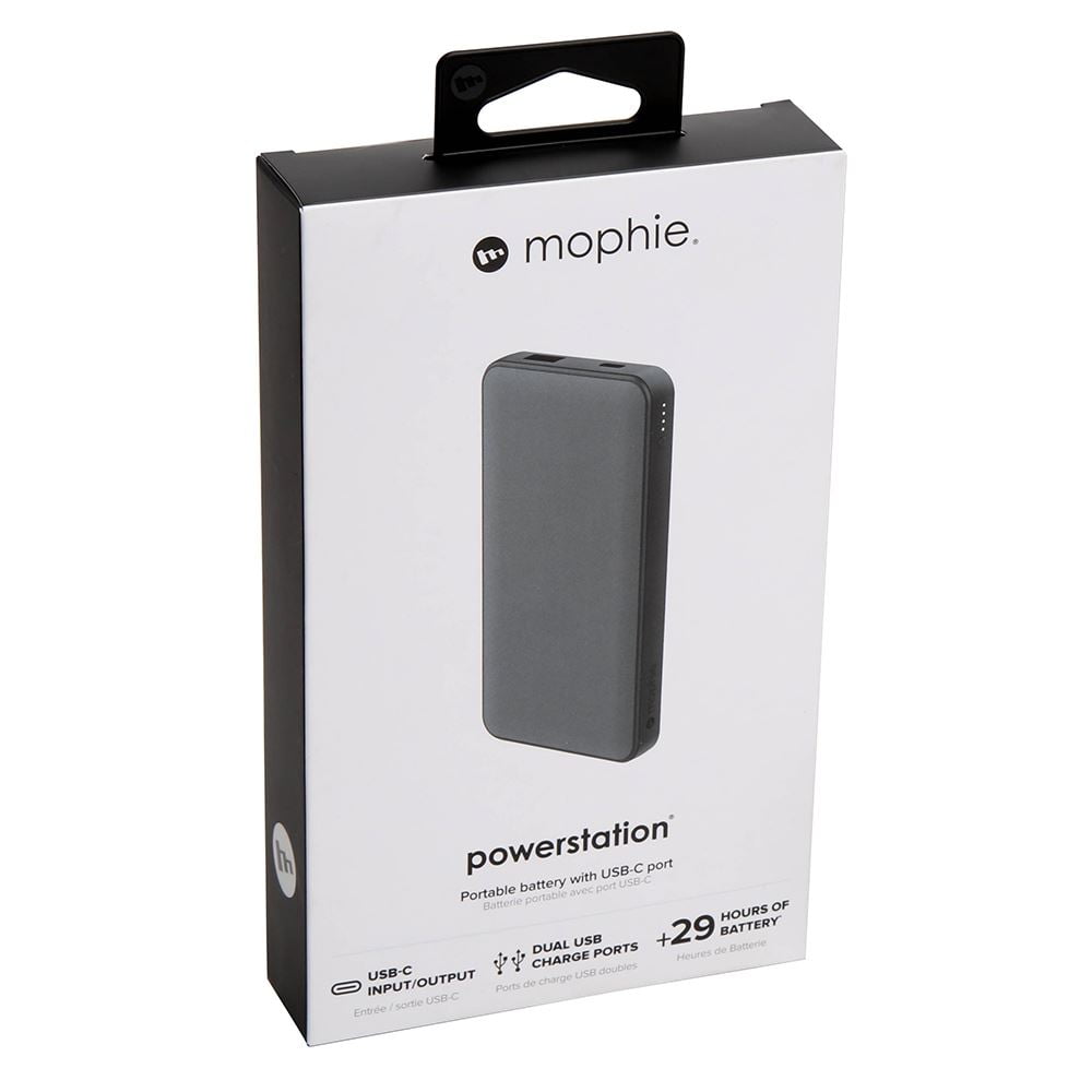 Mophie Powerstation mAh Dual USB-A/USB-C Port Bank (Gray) - Walmart.com