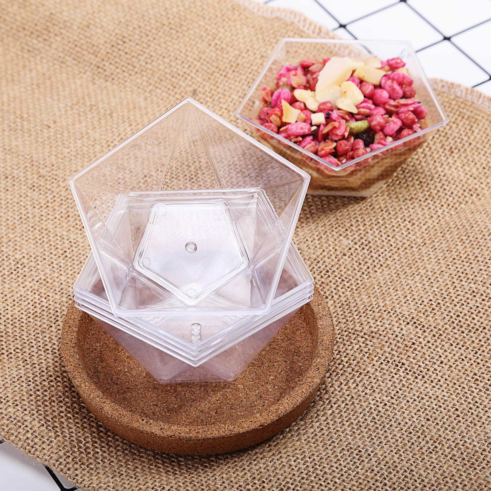 Efavormart Set of 12 3oz Clear Pentagonal Partytown Plastic