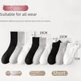 thumbnail image 4 of Calcetines de hombre, calcetines de color liso, calcetines de estilo empresarial, calcetines bajos, calcetines transpirables hasta media pantorrilla, medias de algodón para primavera, verano e, 4 of 4