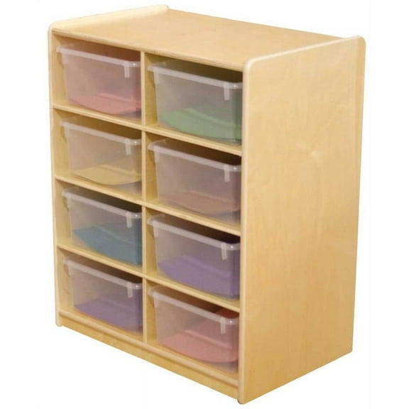 8-Letter Tray Storage Unit with 5 in. Translucent Trays