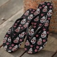 thumbnail image 2 of Chririnla Women's Skull Rose Print Flip Flops Casual Arch Support Lightweight Soft Footbed Slides Sandals Non-Slip Quick Dry Slip On Vacation Beach Slides Sandal, 2 of 7