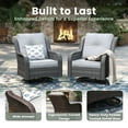 thumbnail image 5 of Vicllax 7 Pieces Wicker Patio Furniture Set 5-Seat Outdoor Conversation Set with 42" Fire Pit Table, 5 of 11