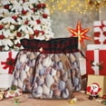 thumbnail image 6 of Rocae Sea Shells Print Christmas Drawstring Linen Gift Bag with Drawstrings Treat Bag Goody Present Bags for Christmas Party Favor, 6 of 8