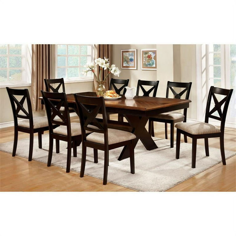 Dark oak wood dining table outlet