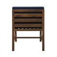 thumbnail image 3 of Modular Acacia Solid Wood Patio Side Chair - Dark Brown/Navy Blue, 3 of 8