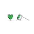 thumbnail image 2 of Boucles d'Oreilles Clous Pierre de Naissance Cœur, 2 of 4