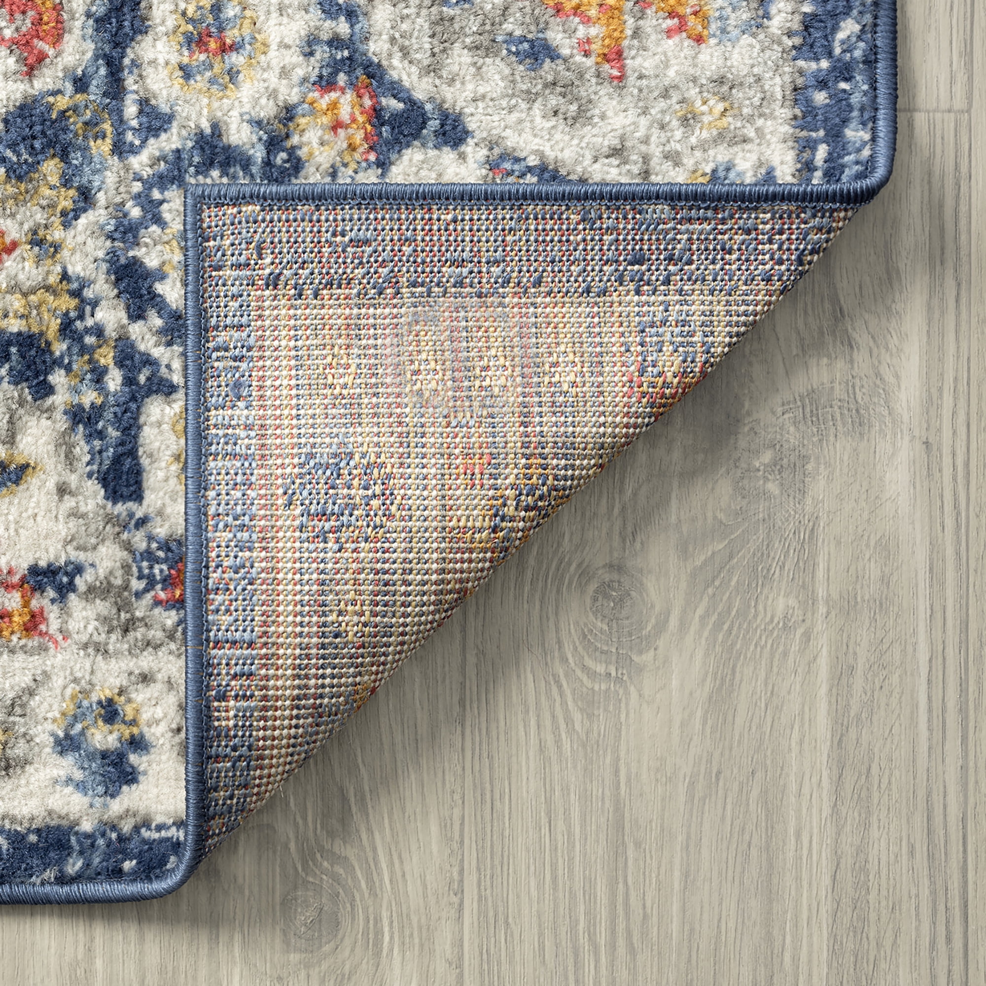 Chelsea Transitional Oriental 8'10'' x 12'2'' Navy and Gold Polypropylene Indoor Area Rug, 9' x 12'