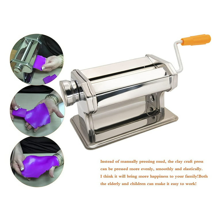 Portable Steel Craft Polymer Clay Rolling Machine Pressure Roller Hand  Cranked Handmade Press Paste Tools Non-electric M7X5 
