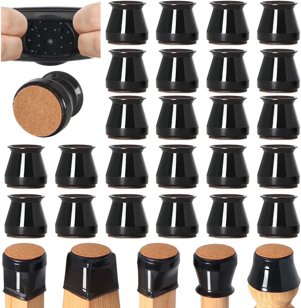Ruibeauty 24Pcs Silicone Chair Leg Floor Protectors,Floor Protectors