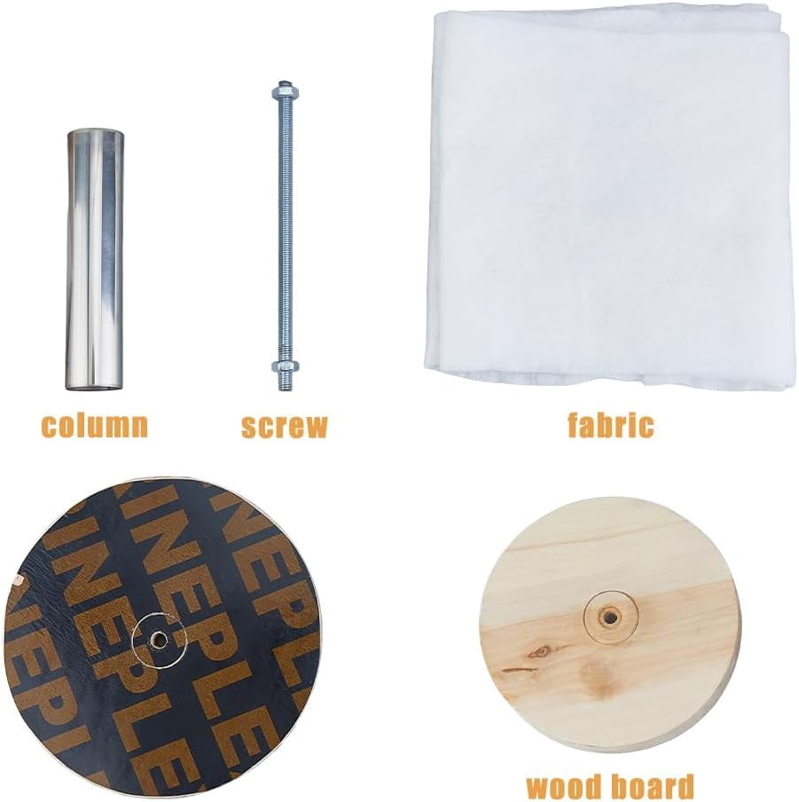 DIY Wooden Ironing Mat Sponge with Cotton Round Stool Portable Small Chest Ironing Board Table Top Flat Round 180x180mm DIY