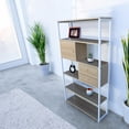 thumbnail image 4 of Ilios Innova | Librero Organizador Contemporáneo para Oficina y Hogar, Diseño Moderno en Acero y Melamina Maple, 4 of 9