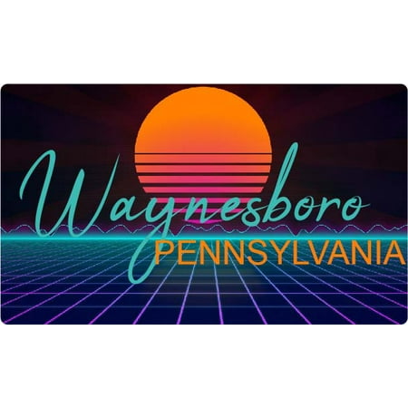 

Waynesboro Pennsylvania 4 X 2.25-Inch Fridge Magnet Retro Neon Design