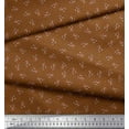 thumbnail image 3 of Soimoi Tissu en Satin de Soie Géométrique, Feuilles & Baies Rouges Imprimés de Tissu au Mètre 42 Pouces de Large, 3 of 3