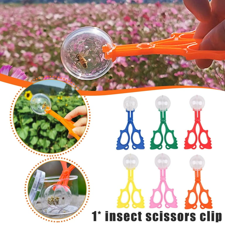 Plastic Bug Insect Catcher Scissors Tongs Tweezers For Kids Children Toy  Z1M2 