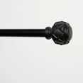 thumbnail image 3 of Exclusive Home Clancy 1" Curtain Rod and Finial Set, Adjustable 35"-66", Black, 3 of 8