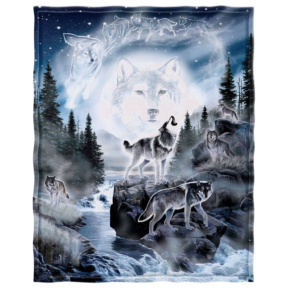 Wolf Print Blankets