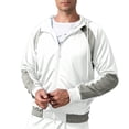 thumbnail image 6 of VBTAPA Mens Track Suits 2 Piece Set Color Block Casual Sweatsuit Long Sleeve Zip Up Hoodie with Jogger Pants Jogging Matching Sets with Pockets Prime Sales Today White XL, 6 of 9