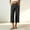 Dark Gray, variant on Women's High Waist Linen-Look Wide Leg Cropped Pants Button & Zip Fly Casual Capri Trousers with Pockets Gray M