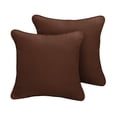 thumbnail image 4 of Sorra Home  Sunbrella Canvas Bay Brown Corded Indoor/ Outdoor Pillow Set 16 in x 16 in, 4 of 5