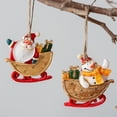 thumbnail image 2 of Figuras retro navideñas, adorno de Papá Noel, muñeco de nieve, trineo, árbol, decoración de resina para jardín de hadas, casa de muñecas, decoración del hogar, 2 of 5