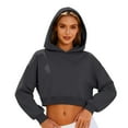 thumbnail image 4 of BLVB Womens Cute Cropped Hoodies Long Sleeve Sweatshirts Fall Fashion Outfits Winter Pullover Clothes, 4 of 7