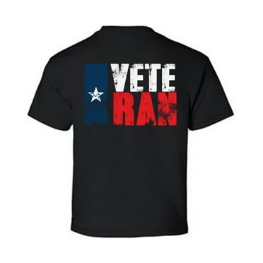 Awkward Styles Veteran Texas Youth Shirt USA Gifts for Kids Vitage USA Boy T shirt Vitage USA Girl T shirt USA Pride USA Veteran Tshirt for Boy USA Veteran Tshirt for Girl Print on the Back Only