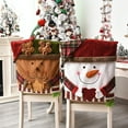 thumbnail image 6 of ZDWQFA Christmas Chair Back Cover for Dining Room, Santa Claus Snowman Reindeer Xmas Dinner Chairs Cover, Chair Slipcover for Kitchen Hotel Holiday Party Decor, 6 of 7