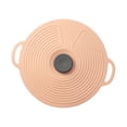 thumbnail image 4 of Tapa de silicona resistente al calor con asa, autosellante y con sello de succión grueso. Naranja 28cm, 4 of 9