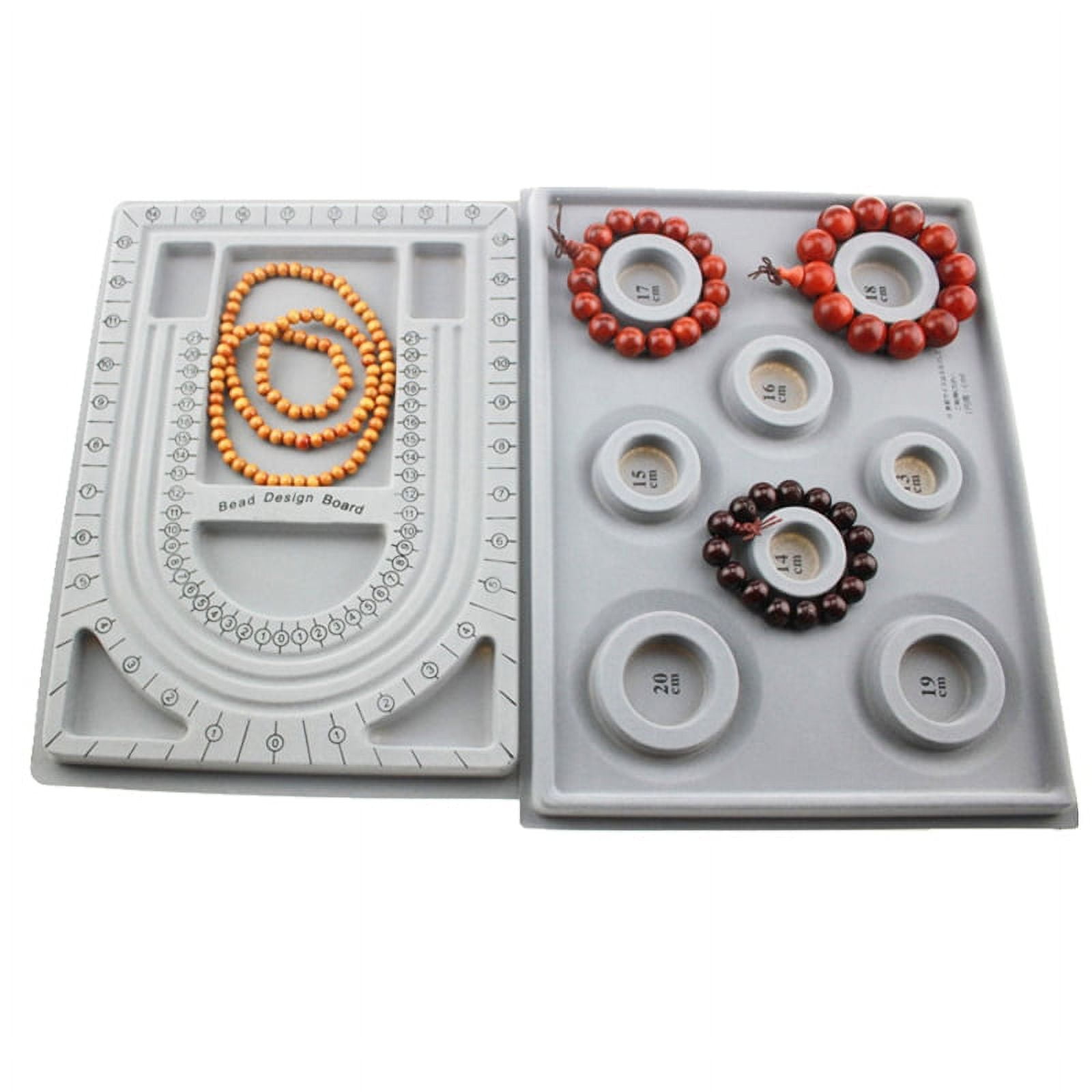 Bead Board, Design Boards Flocked Bracelet Beads Storage Beading Jewelry  Making Organizer Tray Kit Cover Supplies Creating Trays Bracelets Necklaces