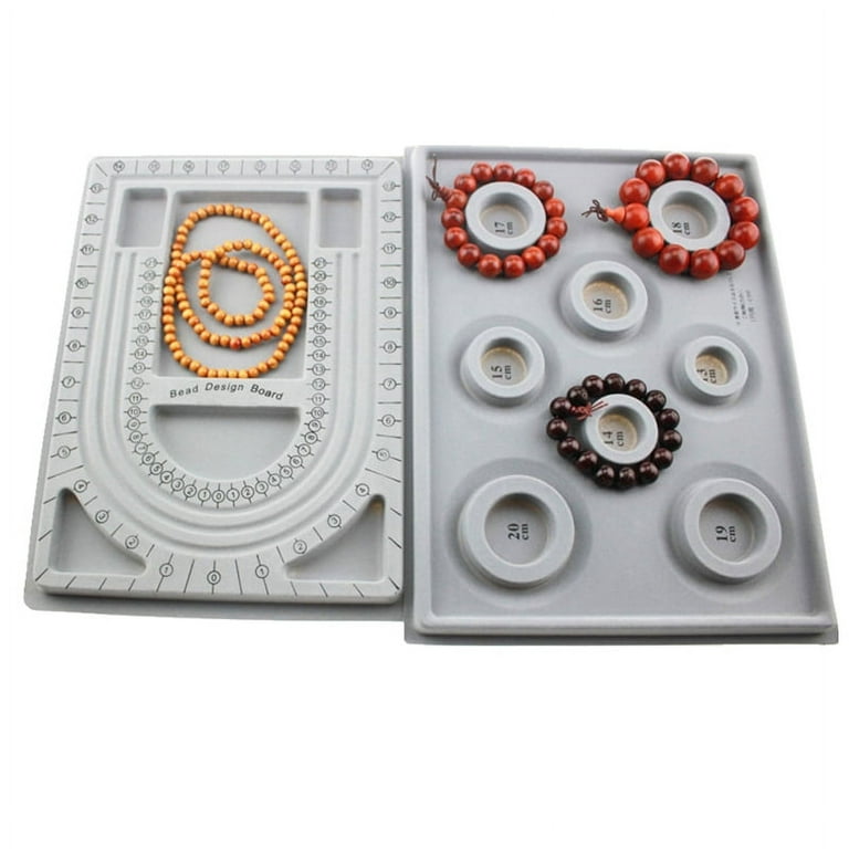Toogoo 2pcs Bead Design Board Bracelet Design Board Flocked Bead Board Necklace Beading Jewelry Organizer Tray DIY Jewelry Making Tray, Women's, Size: One