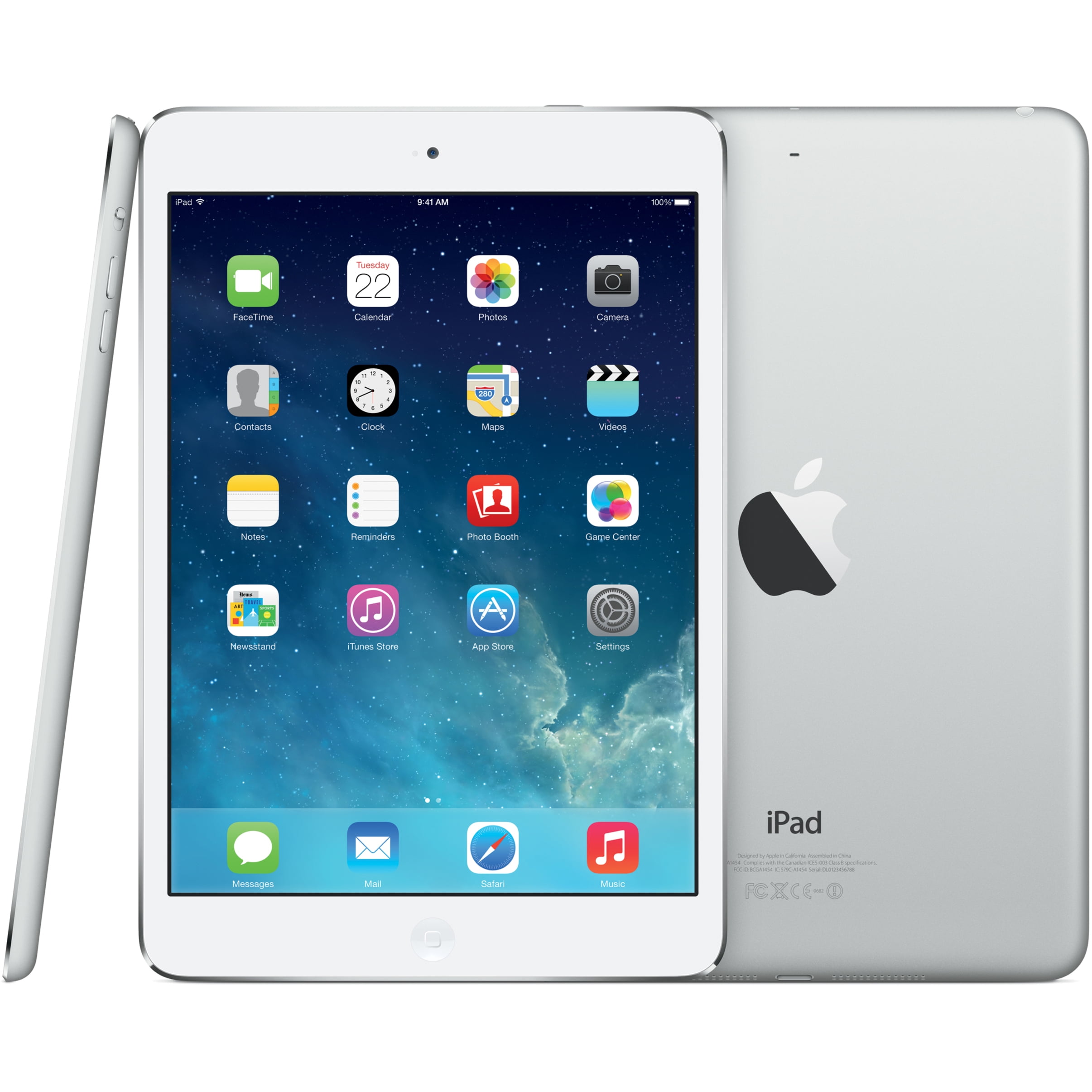 R Apple iPad mini 2 16GB Silver with Retina Display Wi-Fi 7.9in Grade A 