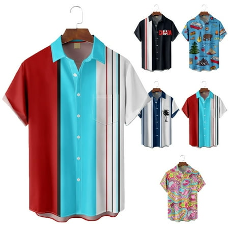 

Men s Short Sleeve Tee Shirts Front-Pocket Summer Costume Size 100-170/XXS-8XL