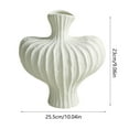 thumbnail image 3 of Glazed Look Plastic Vase - Modern Decorative Vase for Dried & Fresh Flowers, Living Room TV Cabinet Home Decor,White, 3 of 6