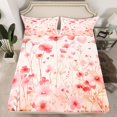 thumbnail image 2 of Homewish Girls Pink Flower Bed Sheets, Chic Fashion Floral King Sheets, Romantic Valentine's Day Sheet Set, Super Cozy Room Decor, 4pcs, 2 of 7