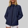 thumbnail image 2 of Towmus Lightweight Active Rain Jacket Hooded Rain Jackets for Women Plus Size Water Resistant Raincoat Windbreaker Casual Jacket, 2 of 7