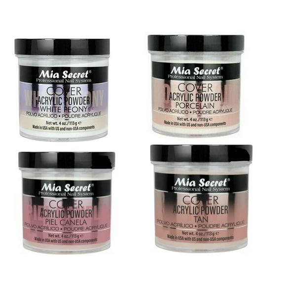 Mia Secret - COVER (WHITE PEONY PORCELAIN PIEL CANELA TAN) 4 oz x 4