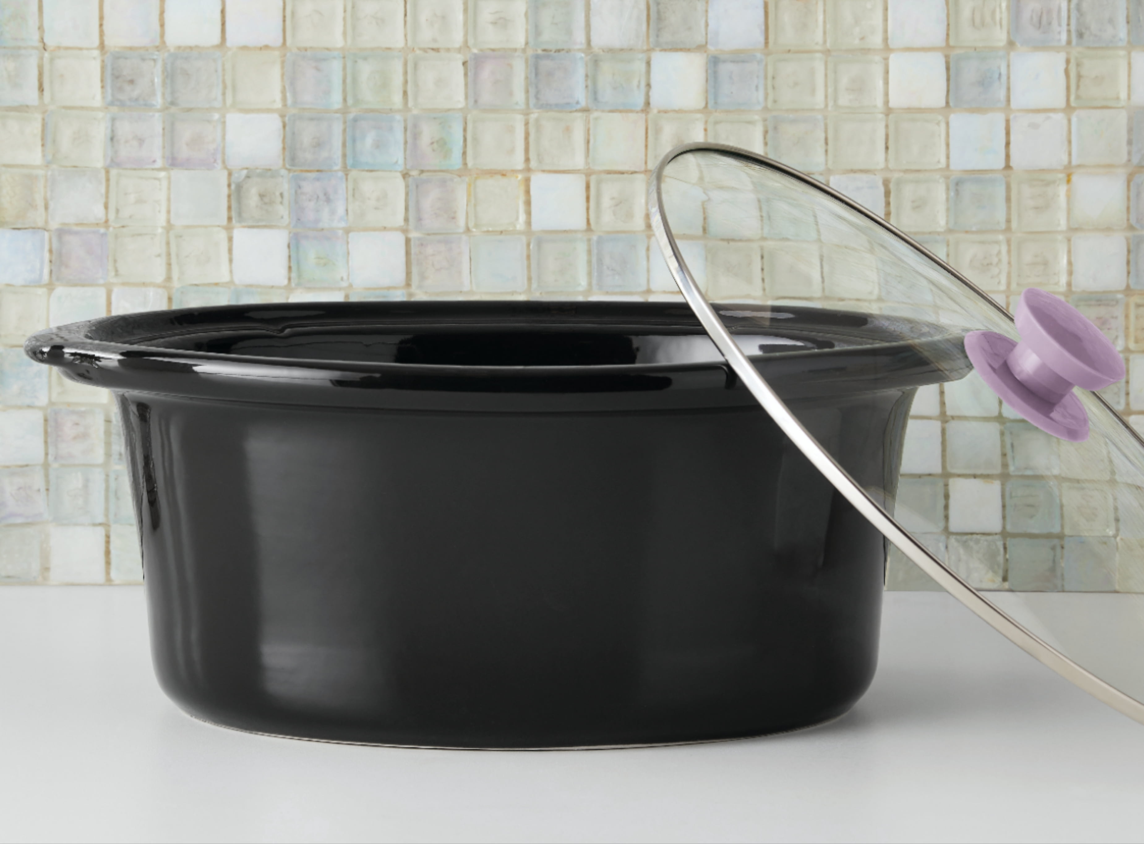 Mainstays 6 Quart Slow Cooker, Lilac Bloom, Model MS8400778514-09
