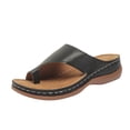 thumbnail image 2 of DIVVce Comfortable Sandals For Women Toe Loop Design Low Wedge Slip On Slides Breathable Footwear For Daily Walking, 2 of 8
